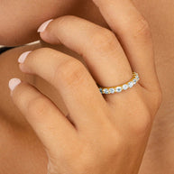 Sterling Silver Dainty Gracie CZ Eternity Ring