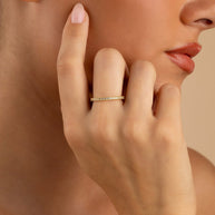 Sterling Silver 2.5mm Thin CZ Band Ring
