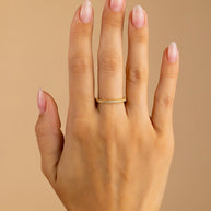 Sterling Silver 2.5mm Thin CZ Band Ring