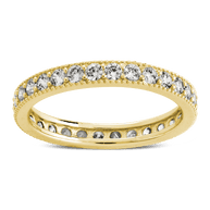 Sterling Silver 3mm Thin CZ Band Ring