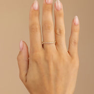 Sterling Silver 2.5mm Thin Amethyst CZ Band Ring