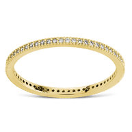 Sterling Silver 1.5mm Thin CZ Band Ring