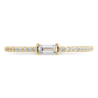 Sterling Silver Thin Clear CZ Stacking Birthstone Ring