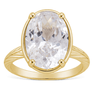 Sterling Silver Oval Cut CZ Cocktail Ring