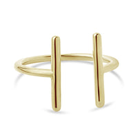 Sterling Silver Parallel Bar Ring