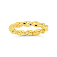 Sterling Silver Nixie Twist Band Ring