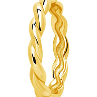 Sterling Silver Nixie Twist Band Ring