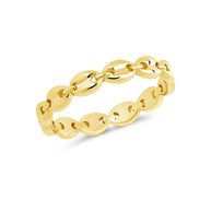 Sterling Silver Janie Anchor Chain Ring