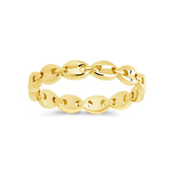 Sterling Silver Janie Anchor Chain Ring