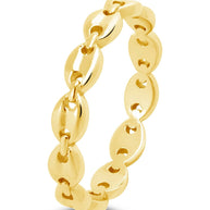 Sterling Silver Janie Anchor Chain Ring