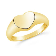 Sterling Silver Cora Heart Signet Ring