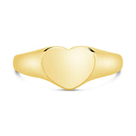 Sterling Silver Cora Heart Signet Ring