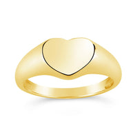 Sterling Silver Cora Heart Signet Ring