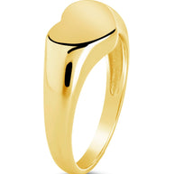 Sterling Silver Cora Heart Signet Ring