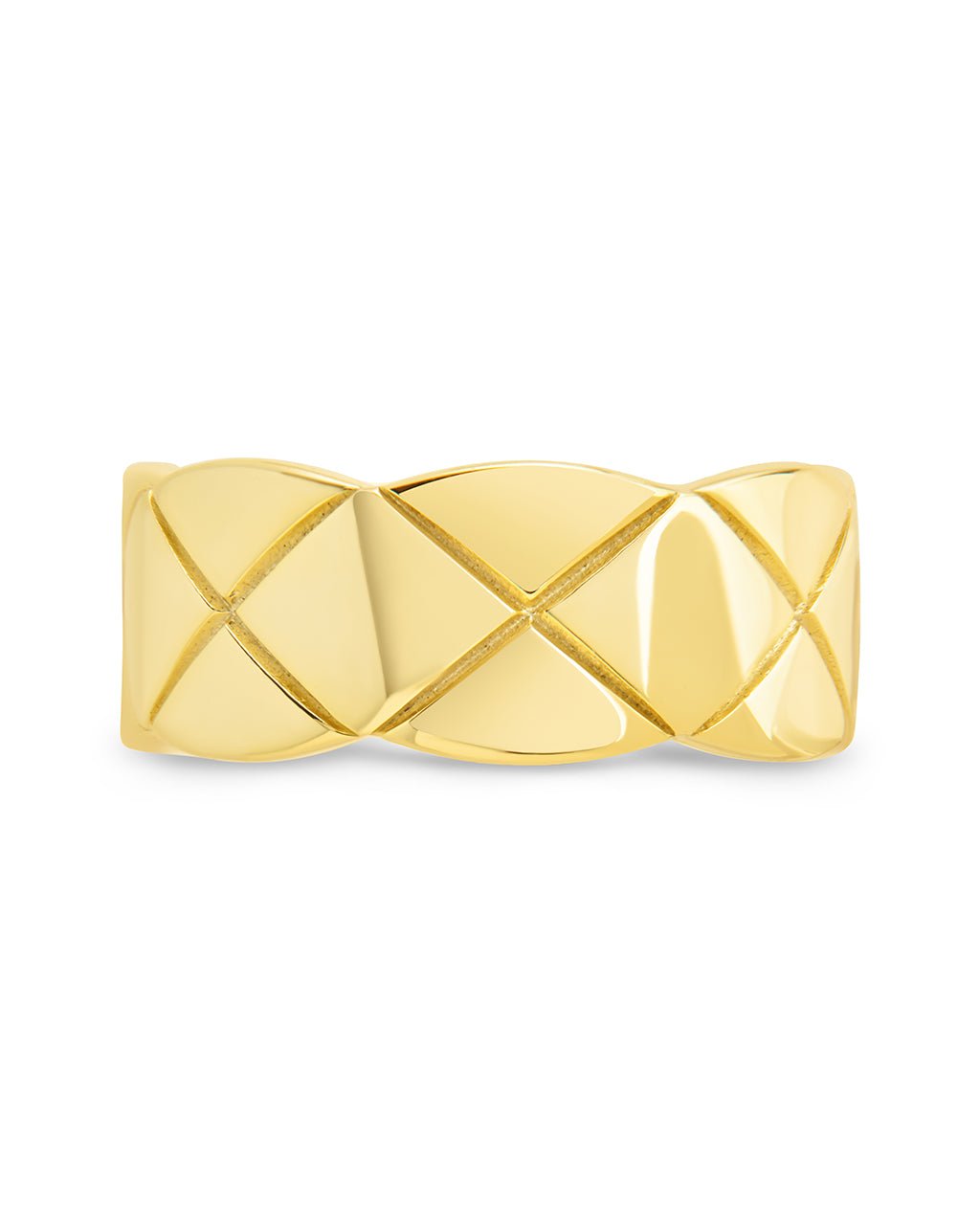 Sterling Silver Audrey Quilted Textured Ring