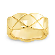 Sterling Silver Audrey Quilted Textured Ring