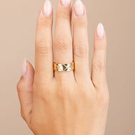 Sterling Silver Audrey Quilted Textured Ring