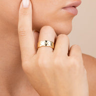 Sterling Silver Audrey Quilted Textured Ring