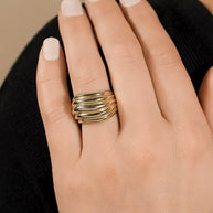 Sterling Silver Skylar Layered Statement Ring