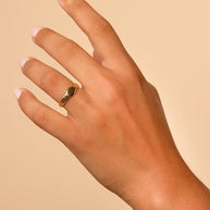 Sterling Silver Dixie Ribbed Signet Ring