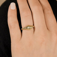 Sterling Silver Paula Ribbed Ring