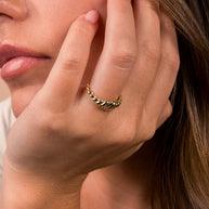 Sterling Silver Paula Ribbed Ring