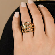 Sterling Silver Rebecca Layered Stacking Ring
