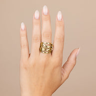 Sterling Silver Rebecca Layered Stacking Ring
