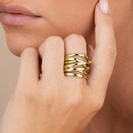 Sterling Silver Rebecca Layered Stacking Ring