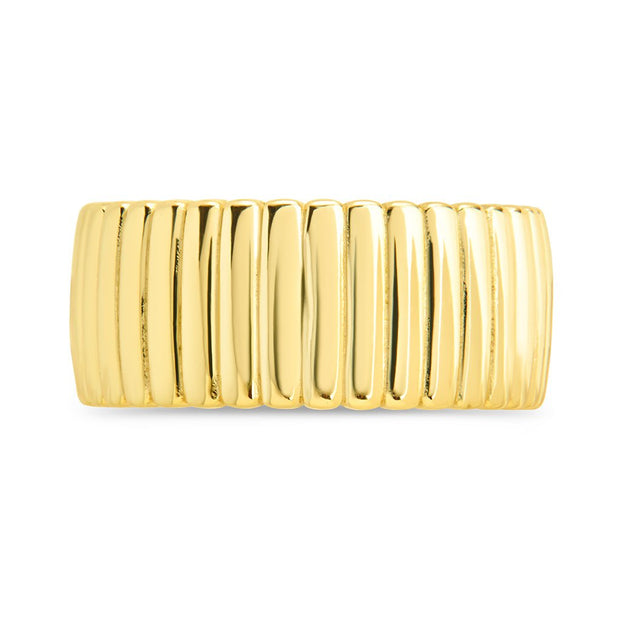 Sterling Silver Robyn Ribbed Band Ring