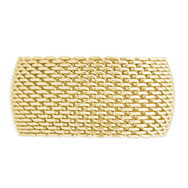 Sterling Silver Wide Mesh Ring