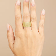 Sterling Silver Wide Mesh Ring