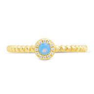 Sterling Silver Layla Opal Textured Ring