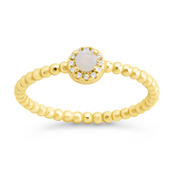 Sterling Silver Layla Opal Textured Ring