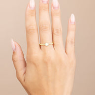 Sterling Silver Layla Opal Textured Ring