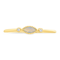 Sterling Silver Karina CZ Mother of Pearl Ring