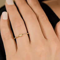 Sterling Silver Corrine Opal & CZ Ring