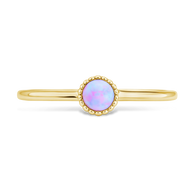 Sterling Silver Blue Opal Solitaire Ring