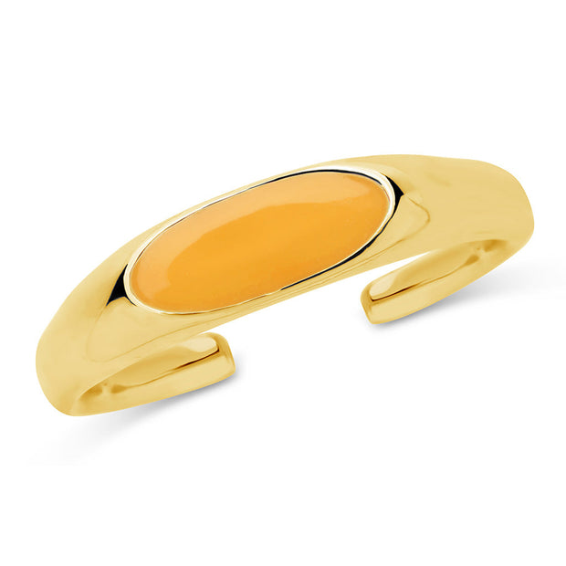 Sterling Silver Enamel Open Signet Ring