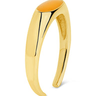 Sterling Silver Enamel Open Signet Ring