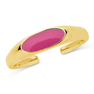 Sterling Silver Enamel Open Signet Ring