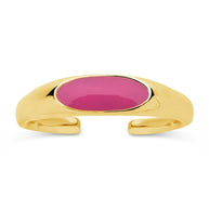 Sterling Silver Enamel Open Signet Ring