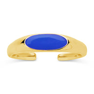 Sterling Silver Enamel Open Signet Ring