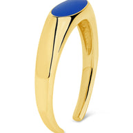 Sterling Silver Enamel Open Signet Ring