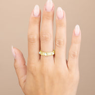 Sterling Silver Terry Pearl Studded Textured Ring