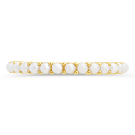 Sterling Silver Gianna Pearl Eternity Ring