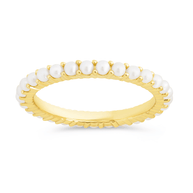 Sterling Silver Gianna Pearl Eternity Ring