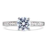 Sterling Silver Radiant CZ Engagement Ring