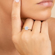 Sterling Silver Solitaire Cubic Zirconia Promise Ring