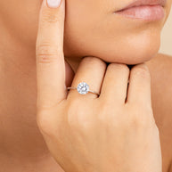 Sterling Silver Solitaire Cubic Zirconia Promise Ring